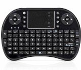 LotFancy Mini 24GHz Black Wireless Keyboard with Touchpad for PC Pad Andriod TV Box Google TV Box Xbox360 PS3 and HTPC IPTV