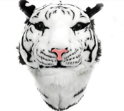 TINKSKY Tiger Head Backpack Animal Shoulders Bag Cool 3D Plush Cartoon Pack