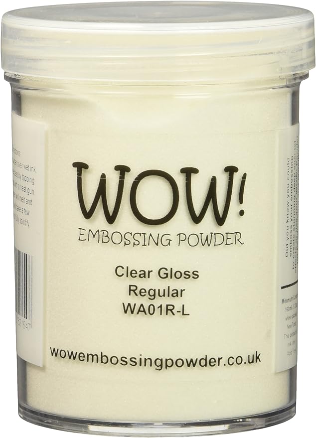 Wow Embossing Powder Large Jar 160ml-Clear Gloss Regular, Multicolor