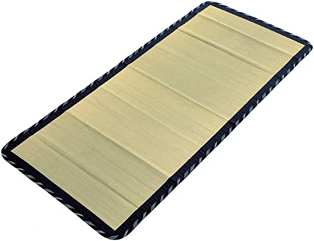 MIINA　Japanese Traditional Igusa (Rush Grass) Tatami Mattress, Sleeping Mat, Japanese futon Mattress, Goza Mat (Twin, Natural) 35” X 79”