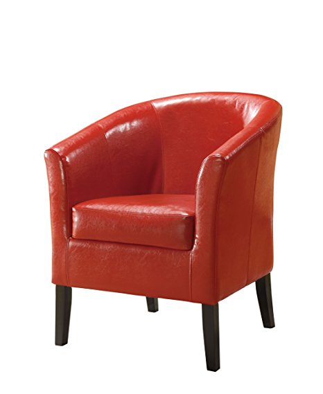 Linon Home Decor Simon Club Chair, Red