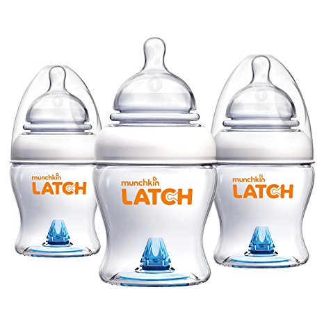 Munchkin Latch BPA-Free Baby Bottle, 4 Ounce, 3 Pack