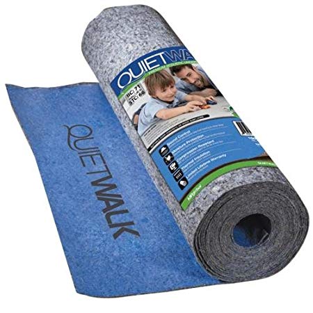 QuietWalk Laminate Flooring Underlayment with Attached Vapor Barrier Offering Superior Sound Reduction, Compression Resistant and Moisture Protection (Covers 360 Sq. Ft.)
