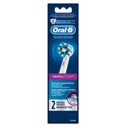 Oral-B Cross Action Brush Head Refills, 2 Count