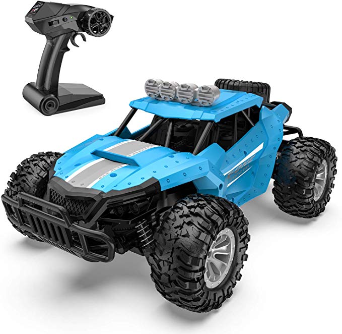 Tomzon Remote Control Car, 1/16 Scale High Speed Car, 2.4GHz Off Road Trucks with Shock Absorbers Anti-Slip Tires, 30 Minutes of Battery Life, RC Toy for Kids & Adults