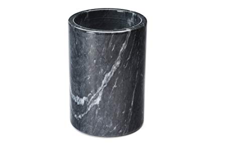 Fox Run 8649 Marble Utensil Holder, Black, Black