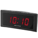 Electrohome 18 inch Jumbo LED Alarm Clock Radio with Battery Backup Auto Time Set Digital AMFM Radio and Dual Alarm EAAC302