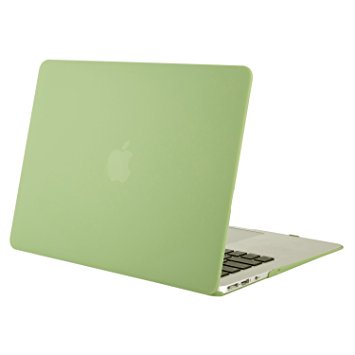 Mosiso Plastic Hard Case Cover for MacBook Air 13 Inch (Models: A1369 and A1466), Chartreuse