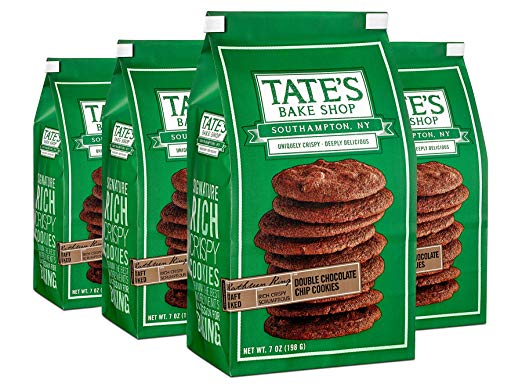 Tate's Bake Shop Double Chocolate Chip Cookies, 7 Oz Bag, 4Count