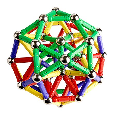 ToySharing 228 Pieces Magnetic Sticks and Balls Building Blocks Toy Set