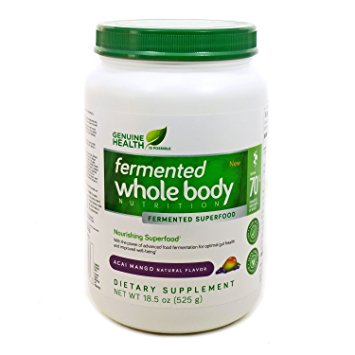 Genuine Health Fermented Whole Body Nutrition, Acai Mango Flavor, 18.5 oz (525 g)