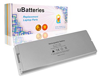 UBatteries Laptop Battery Apple MacBook 13" & 13.3" A1185 A1181 MA254 MA254*/A MA254B/A MA254CH/A MA254F/A MA254J/A MA254LL/A MA254SA/A MA254TA/A MA254X/A - 6 Cell, 55Whr (white)