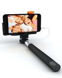 Selfie Stick Premium 7-In-1 Plug n Play Cable Monopod - For All iPhones iOS 50 All Samsung Galaxy Note Android Phones 42 - Improved Strengthened and Upgraded