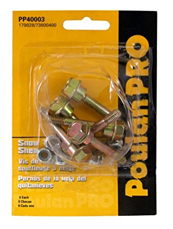 Poulan Pro PP40003 6-Pack Of Snow Thrower Sheer Pins & Bolts