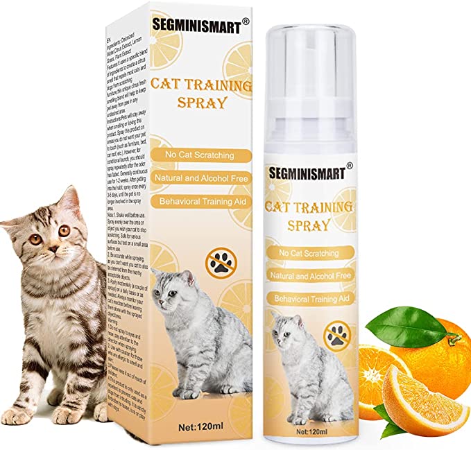 SEGMINISMART Cat Scratch Deterrent Spray,Cat Training Spray, Stop Spray for Cat and Dog, Anti-Scratch Spray, Cat Scratching Training Spray, Suitable for Plants, Furniture, Floors