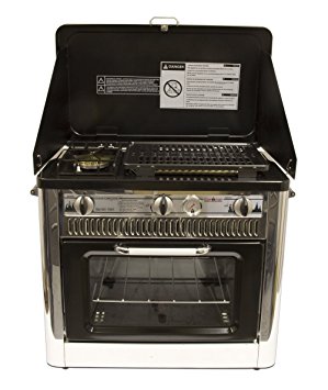 Outdoor Camp Oven with Grill Red/Black