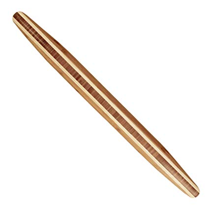 Totally Bamboo Large French Style Tapered Rolling Pin, Beautiful Inlay of Contrasting Color Measuring 20 1/2" in Length; Made from 100% bamboo; Light, Durable & Super Strong- Perfect for Pastry Making