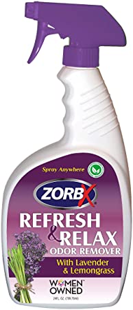 ZORBX 24 oz Refresh & Relax Lavender and Lemongrass Odor Eliminator Air and Fabric Refresher