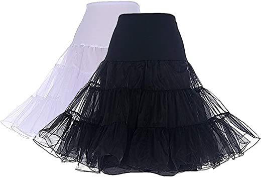 DRESSTELLS Women's Vintage Rockabilly Petticoat Skirt Tutu 1950s Underskirt