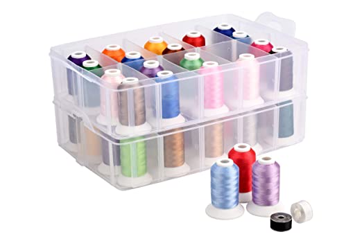 Simthread 40 Brother Colors Embroidery Machine Thread With/without Storage Box (With storage box)