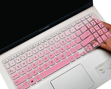 CaseBuy Keyboard Cover for ASUS VivoBook S512 S530FA S530UA S530UN15.6 inch, ASUS VivoBook F512DA F512FA F512JA X512DA X512FA Keyboard Protector Skin, Ombre Pink