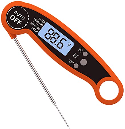 Stakok Instant Read Meat Thermometer-Use of sturdy and durable material,Alarm Thermometer with Backlight & Calibration. Cooking Thermometer for Kitchen,BBQ,Candy,Milk.