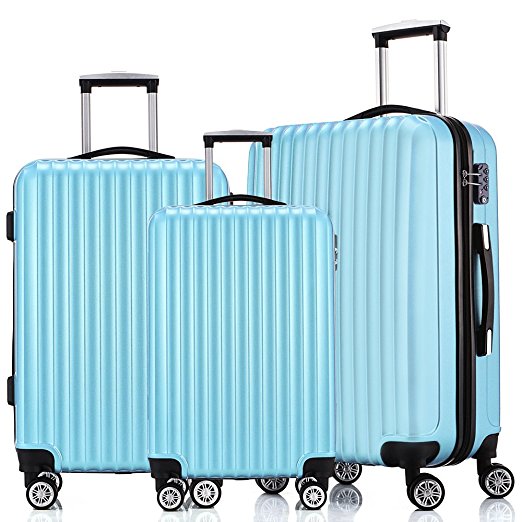 Fochier Luggage 3 Piece Set Hardsell Spinner Suitcase With TSA Lock