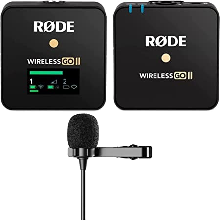 Rode Microphones Wireless GO II Single Set Microphone System Bundle with Omnidirectional Condenser Lavalier Mic (2 Items)
