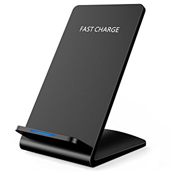 Fast Wireless Charger, HiGoing Wireless Fast Charging Stand for Samsung Galaxy Note 8, Galaxy S8, S8  / S8 Plus, Galaxy S7, S7 Edge, Note 5, S6 Edge Plus, Standard Charging for iPhone X, 8 / 8 Plus