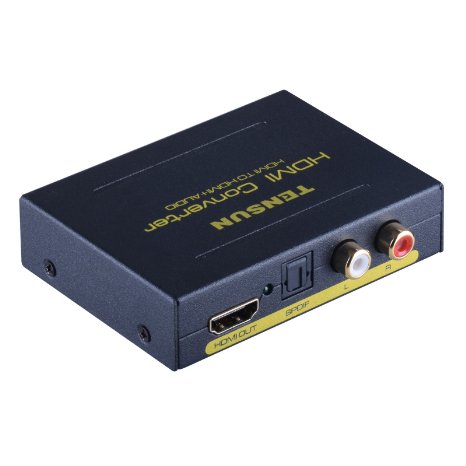Tensun HDMI to HDMI   Optical TOSLINK SPDIF   Analog RCA L / R Stereo Audio Extractor Converter - HDMI Audio Splitter Adapter Support 3D