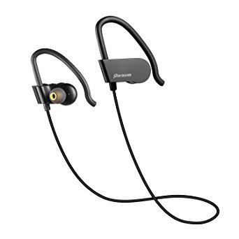 Bluetooth Earbuds, Parasom A8, Best Wireless Sports Headphones For Running or Workout, Crystal HD Sound, 8 Hrs Battery, Sweat-Proof, Noise Cancellation Earphones with Mic & Zippered Case Black