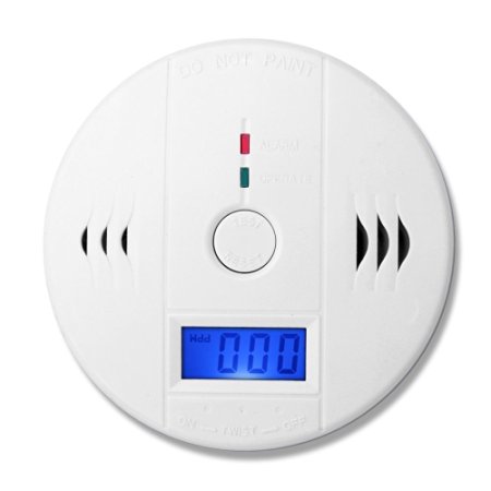 CO Detector, GOCHANGE LCD Portable Carbon Monoxide Poisoning Monitor Alarm/ Smoke Alarm / CO Alam