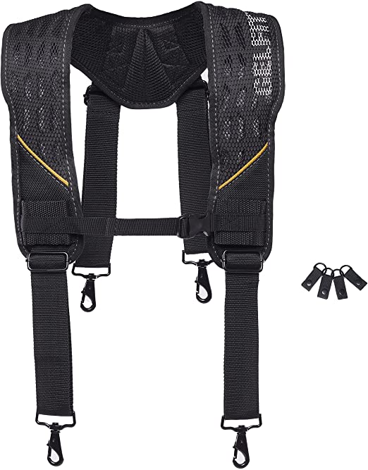 ToughBuilt - GelFit Suspenders for Tool Belt- Even Weight Distribution, Comfortable, Durable - (TB-CT-51G)