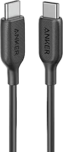 Anker Powerline III USB C auf USB C Kabel, 90cm langes blitzschnelles Ladekabel mit 60W Power Delivery PD für iPad Mini 6. Gen, MacBook Pro 2020, iPad Pro 2020, Galaxy S21, S9 S8 Plus (Schwarz)