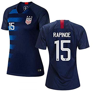LISIMKE Soccer Team USA National Away Megan Rapinoe#15 Womens Replica Jersey:Jersey&Shorts Kid Youth Replica Jersey Kit