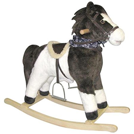Charm Company Pinto Horse Rocker, Moving Mouth & Tail Ride On