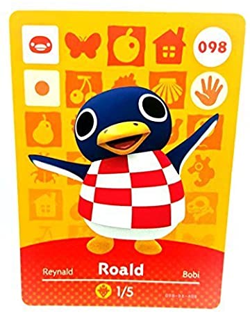 Amiibo Card Animal Crossing Happy Home Design Card Roald 098