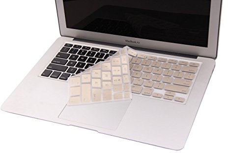 CaseBuy Champagne Gold Hollow Backlit Ultra Thin Keyboard Protector Skin Cover for All MacBook Pro 13" 15" 17" with or w/out Retina Display and MacBook Air 13 Inch US Version