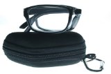 Fiore Stylish Folding TR90 Reading Glasses w Zipper Case - Black and Tortoise 100-350 125 Black