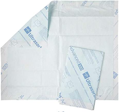 Medline Ultrasorbs Advanced Premium Disposable Underpads with SlipResist Technology, 30" x 36", 70 Count