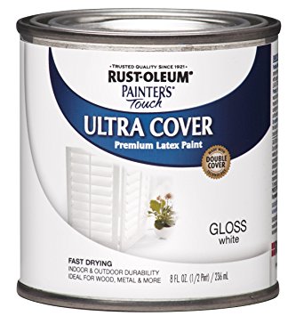 Rust-Oleum 1992730 Painters Touch Latex, Half Pint,  Gloss White