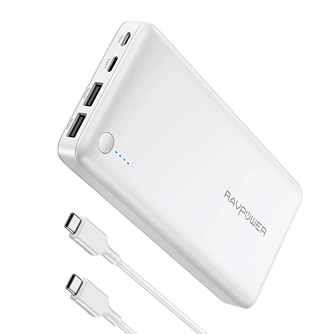 RAVPower USB C Power Bank 26800 PD Portable Charger 26800mAh (Fast Recharged in 4.5 Hours &USB-C Input, 30W Type-C Output) for Nintendo Switch, USB Type-C Laptops, 2016 MacBook Power Delivery Support