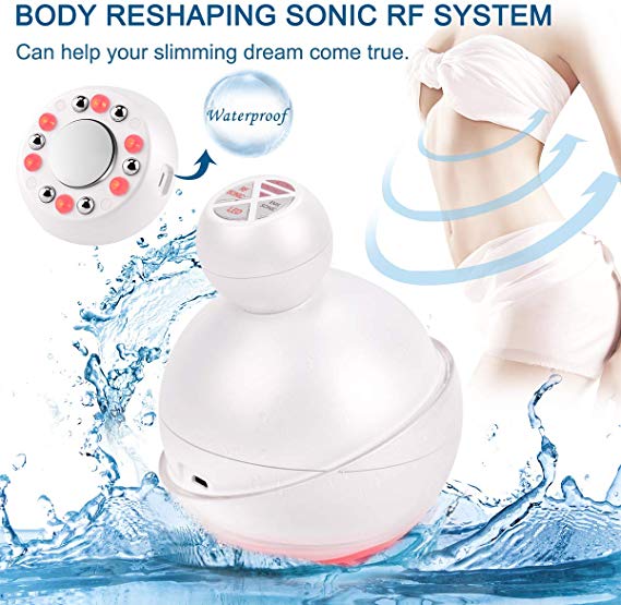 Fat Loss Machine for Body Sliming EMS Burn Fat Device Portable Weight Loose Machine Red Light Body Shaping Massager for Stomach Belly Arm Waterproof Rechargeable Skin Renewal Beauty Instrument
