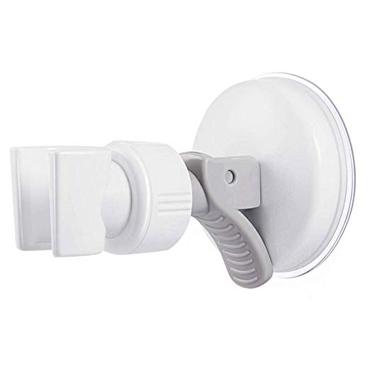 Adjustable Shower Head holder, Bathroom Suction Cup Handheld Shower head Bracket, Removable Handheld Showerhead & Wall Mounted Suction Bracket (White-1)
