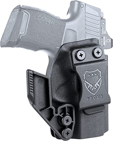 PROUS IWB Kydex Holsters with Claw and Optics Cut: Glock 17/19/19X/44/45(Gen 3 4 5) & G23/32(Gen 3-4) - Glock 43/43X(Not Fit G43X MOS) - Taurus G2C/G3C - Sig P365 - Hellcat/OSP/RDP, Right Hand
