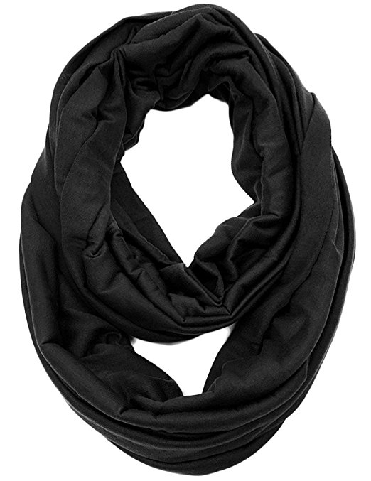 KMystic Large Solid Color Infinity Loop Jersey Scarf