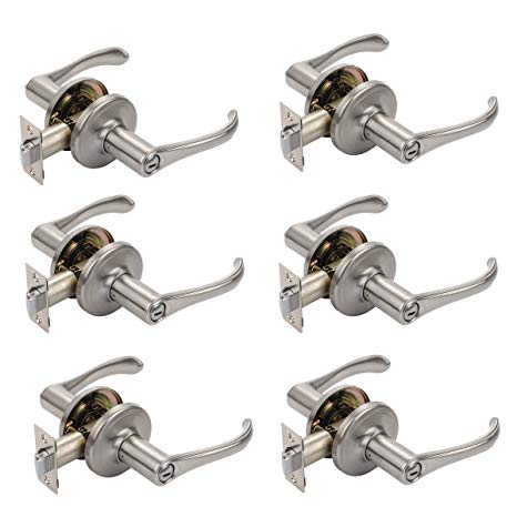 Dynasty Hardware VAI-30-US15 Vail Lever Privacy Set, Satin Nickel, Contractor Pack (6 Pack)