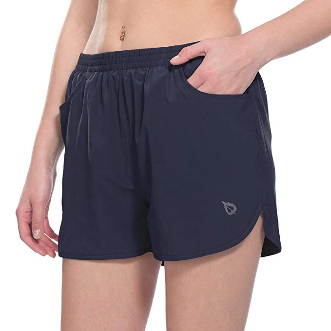 Baleaf Women's 3" Running Shorts Gym Athletic Shorts Pockets