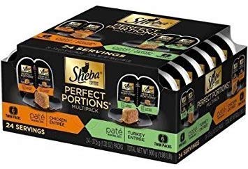 Sheba Premium Cat Food Perfect Portions Multipack - chicken Entree and Turkey Entree 12-twin packs