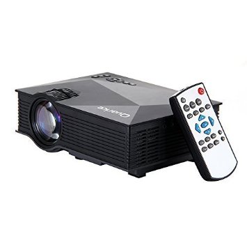 Quarice UC46 1200 Lumens WiFi Wireless Full Color 130quot Image Pro Mini Portable LCD LED Home Theater Cinema Game Projector - Support HD 800x480P Video IPIRUSBSDHDMIVGA - Black